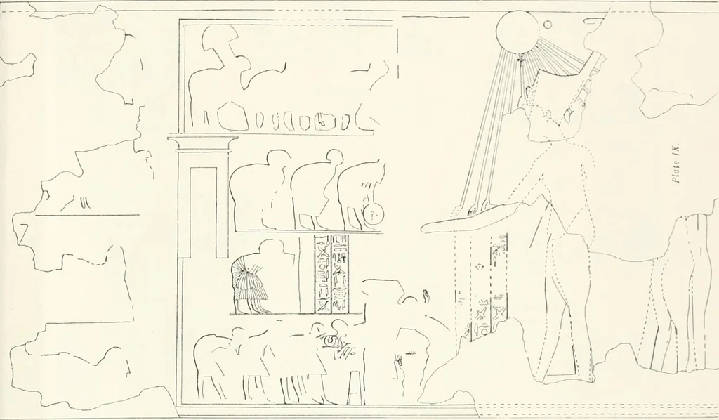 An illustration from The rock tombs of El Amarna, 1903, leaf 72