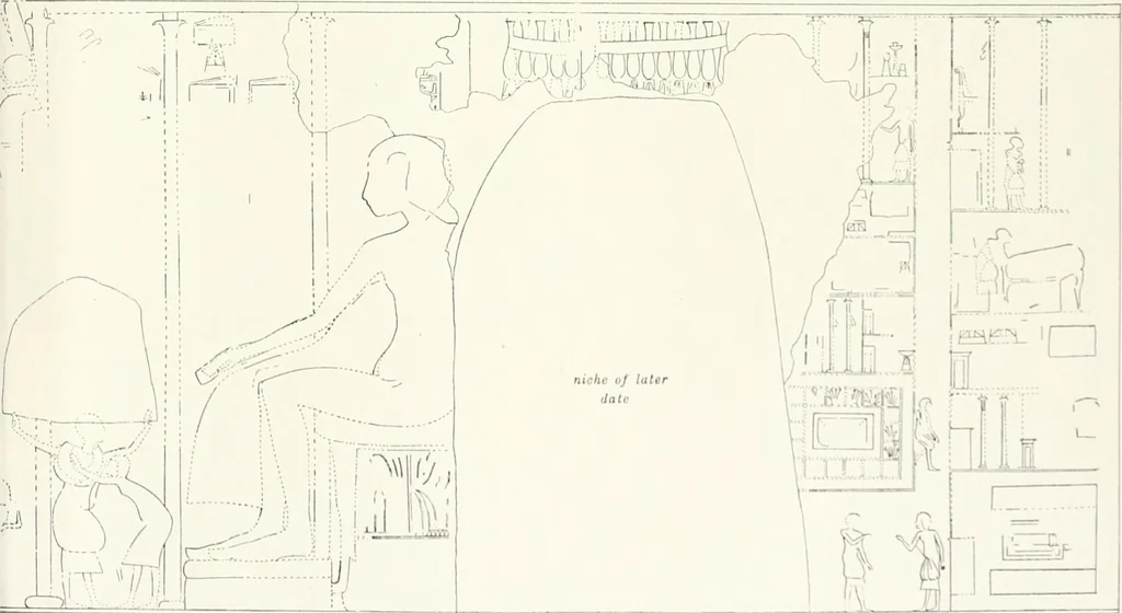 An illustration from The rock tombs of El Amarna, 1903, leaf 72