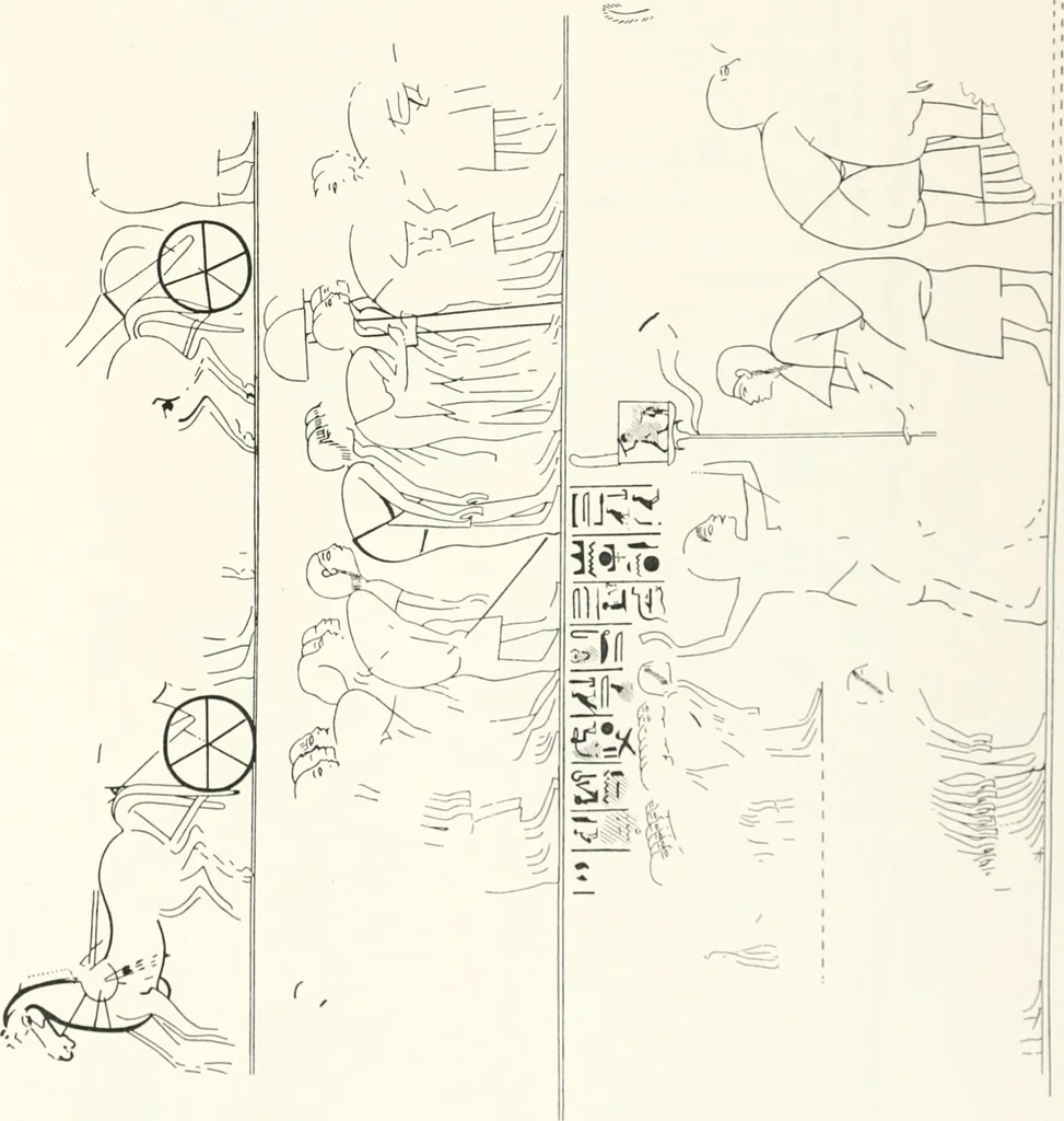 An illustration from The rock tombs of El Amarna, 1903, leaf 92