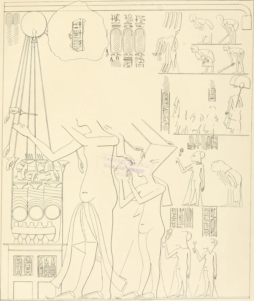 An illustration from The rock tombs of El Amarna, 1903, leaf 58