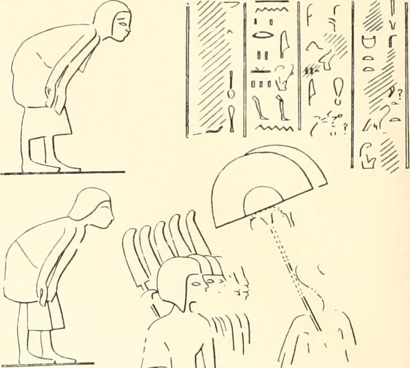 An illustration from The rock tombs of El Amarna, 1903, leaf 63