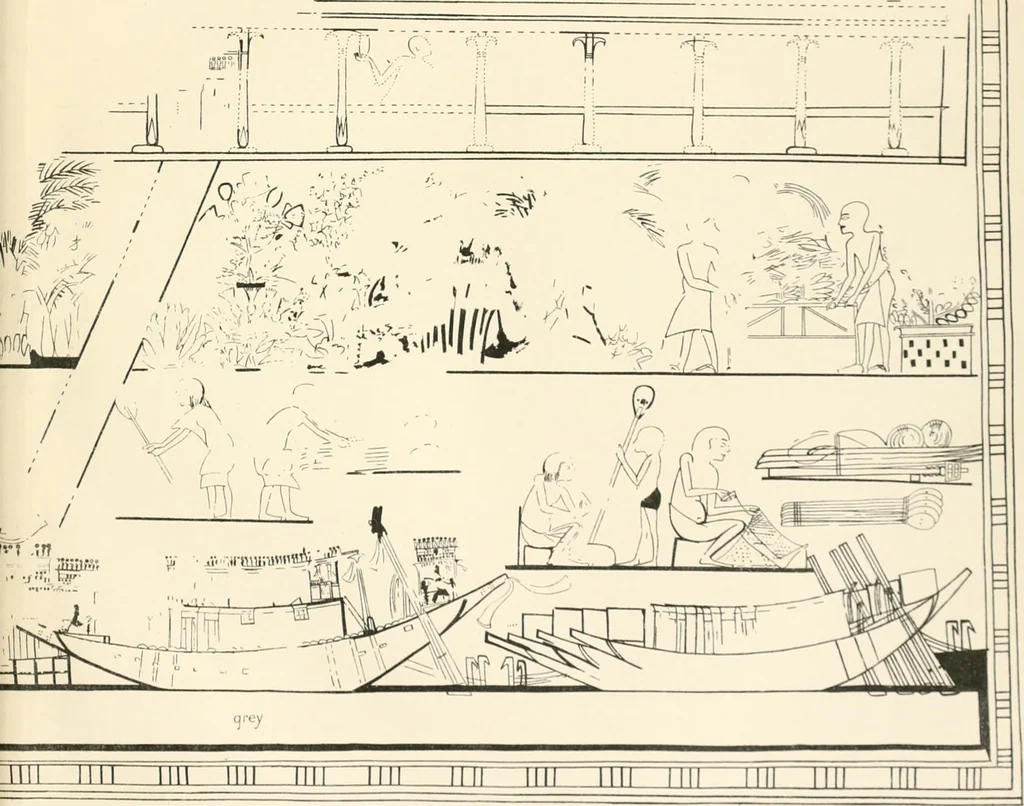 An illustration from The rock tombs of El Amarna, 1903, leaf 64