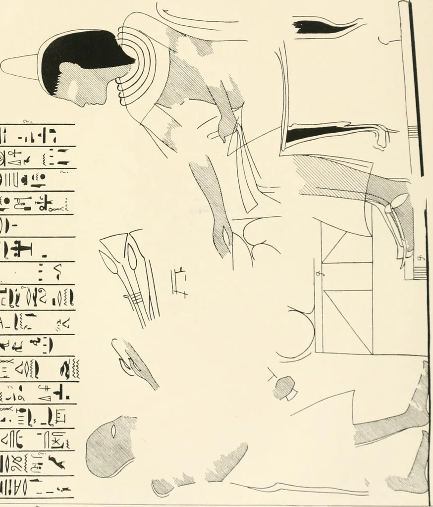 An illustration from The rock tombs of El Amarna, 1903, leaf 74