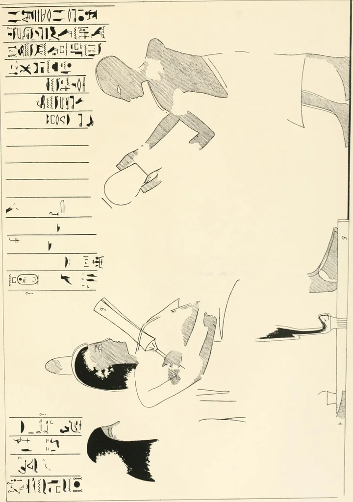 An illustration from The rock tombs of El Amarna, 1903, leaf 76