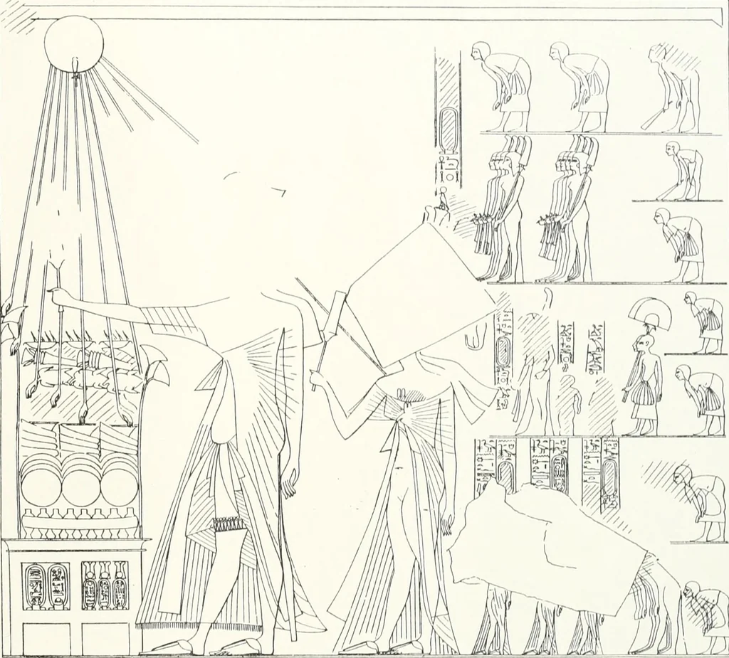 An illustration from The rock tombs of El Amarna, 1903, leaf 112