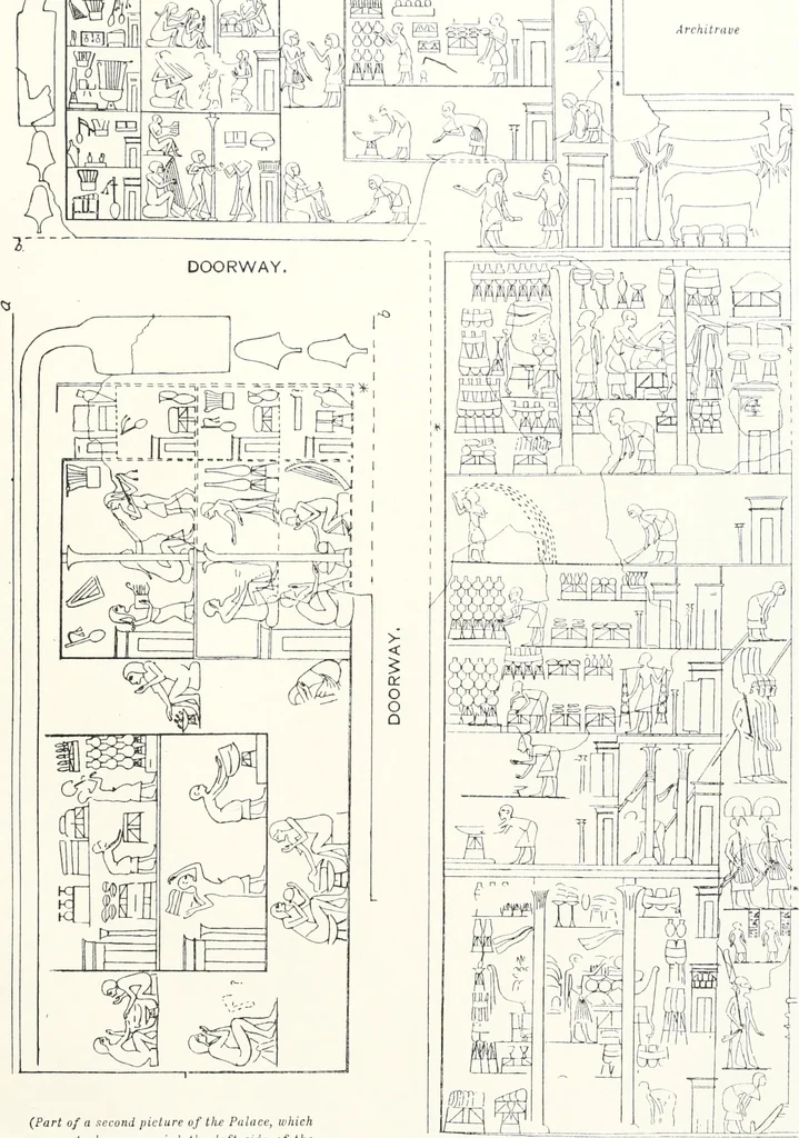 An illustration from The rock tombs of El Amarna, 1903, leaf 116