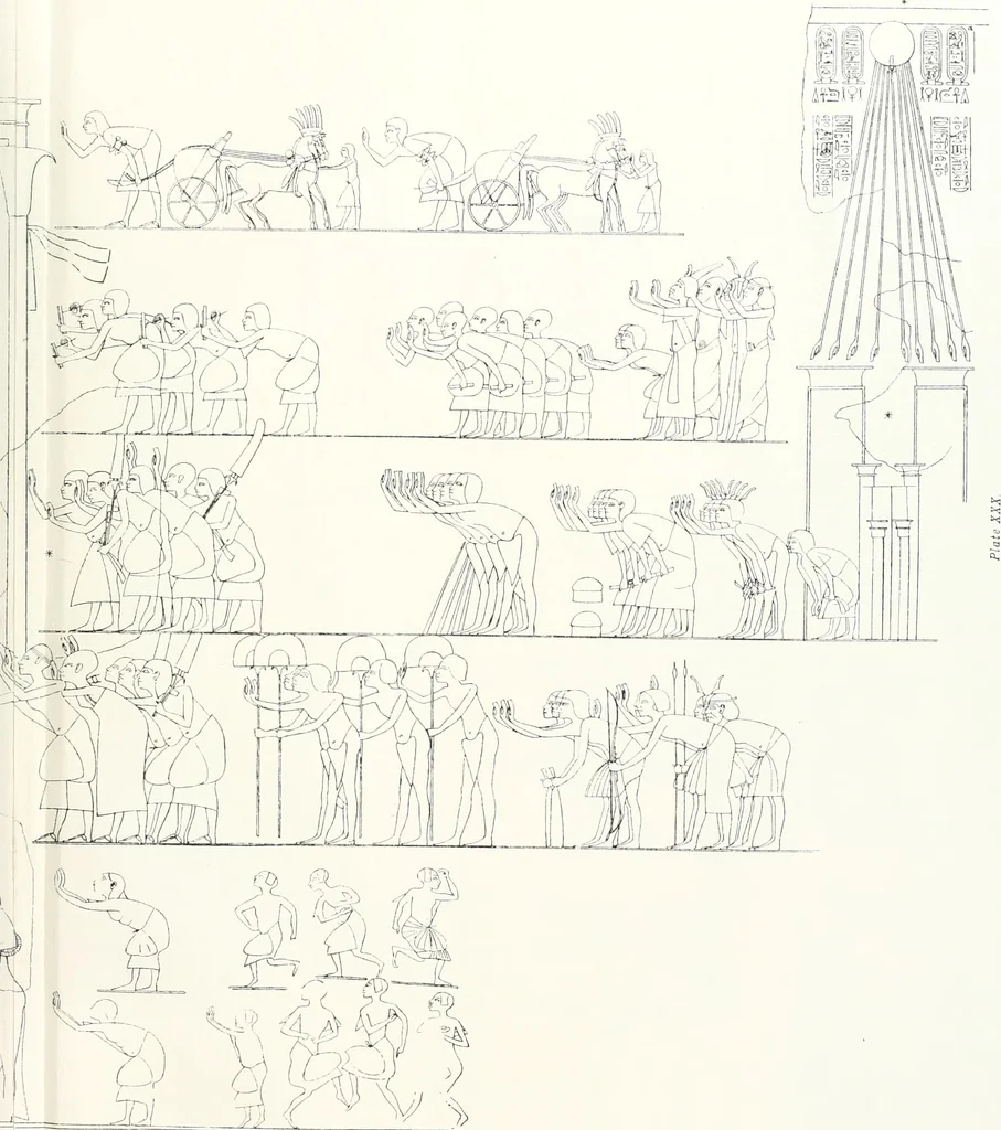 An illustration from The rock tombs of El Amarna, 1903, leaf 120