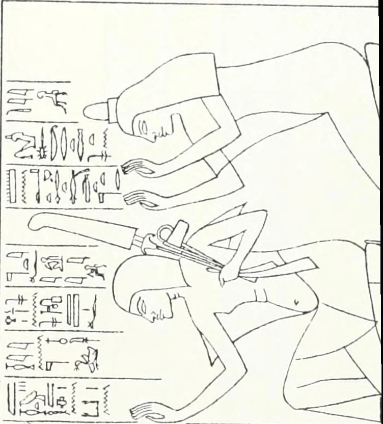 An illustration from The rock tombs of El Amarna, 1903, leaf 124