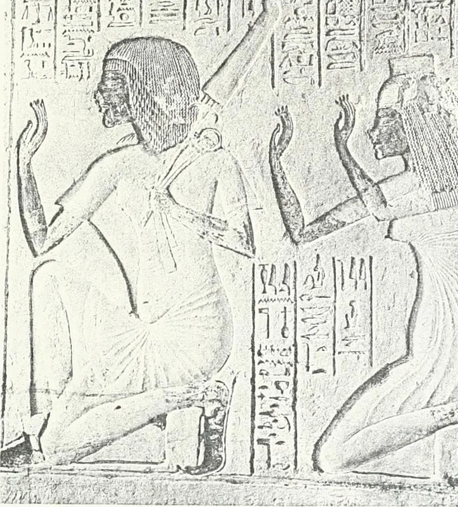 An illustration from The rock tombs of El Amarna, 1903, leaf 140
