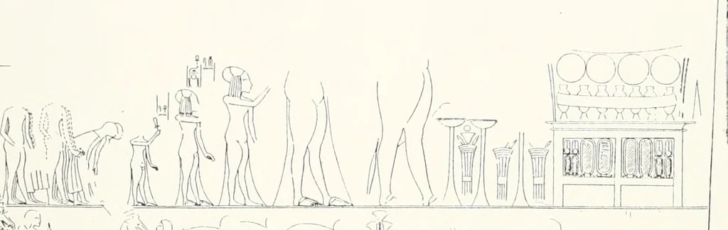 An illustration from The rock tombs of El Amarna, 1903, leaf 57
