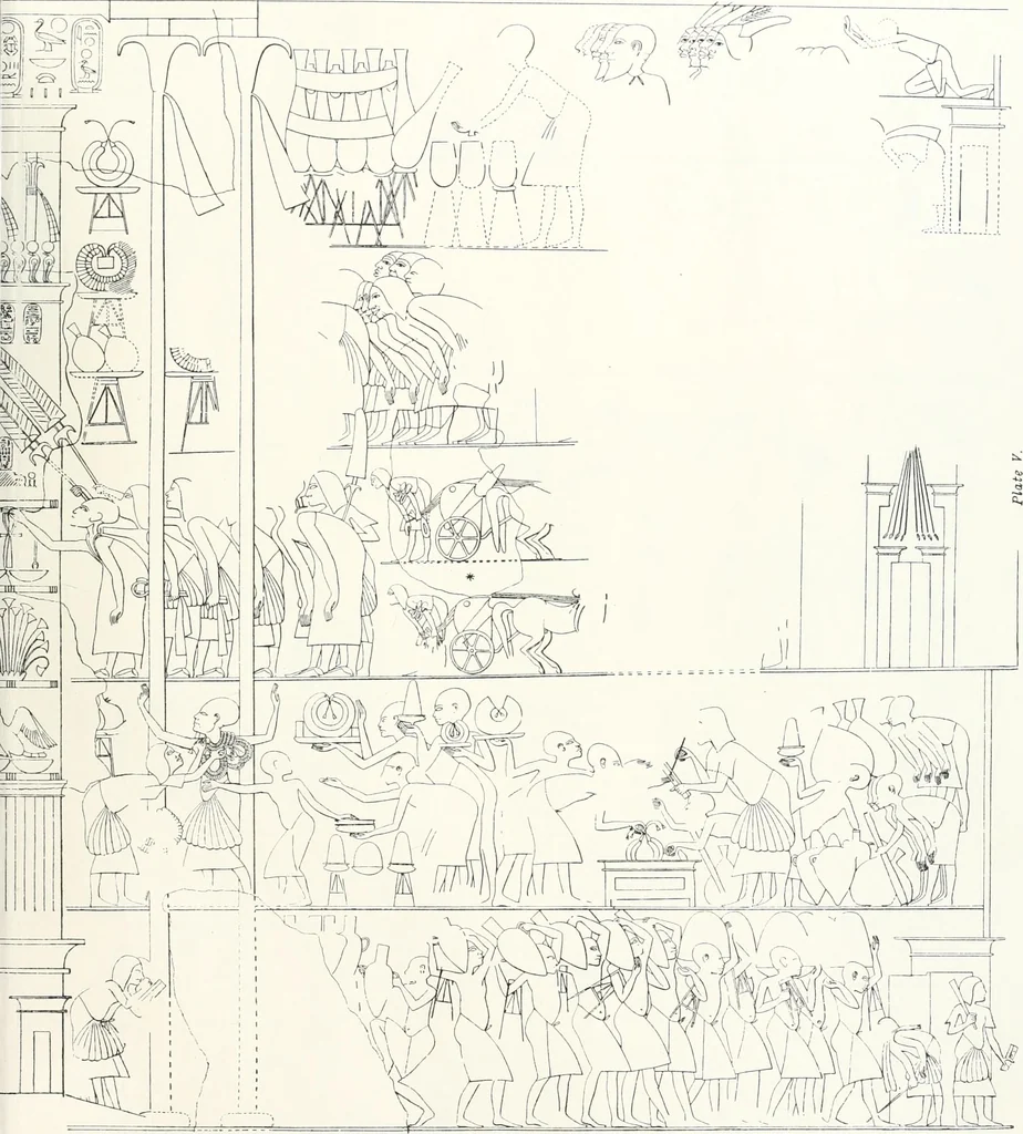 An illustration from The rock tombs of El Amarna, 1903, leaf 64