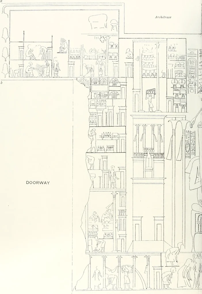 An illustration from The rock tombs of El Amarna, 1903, leaf 91