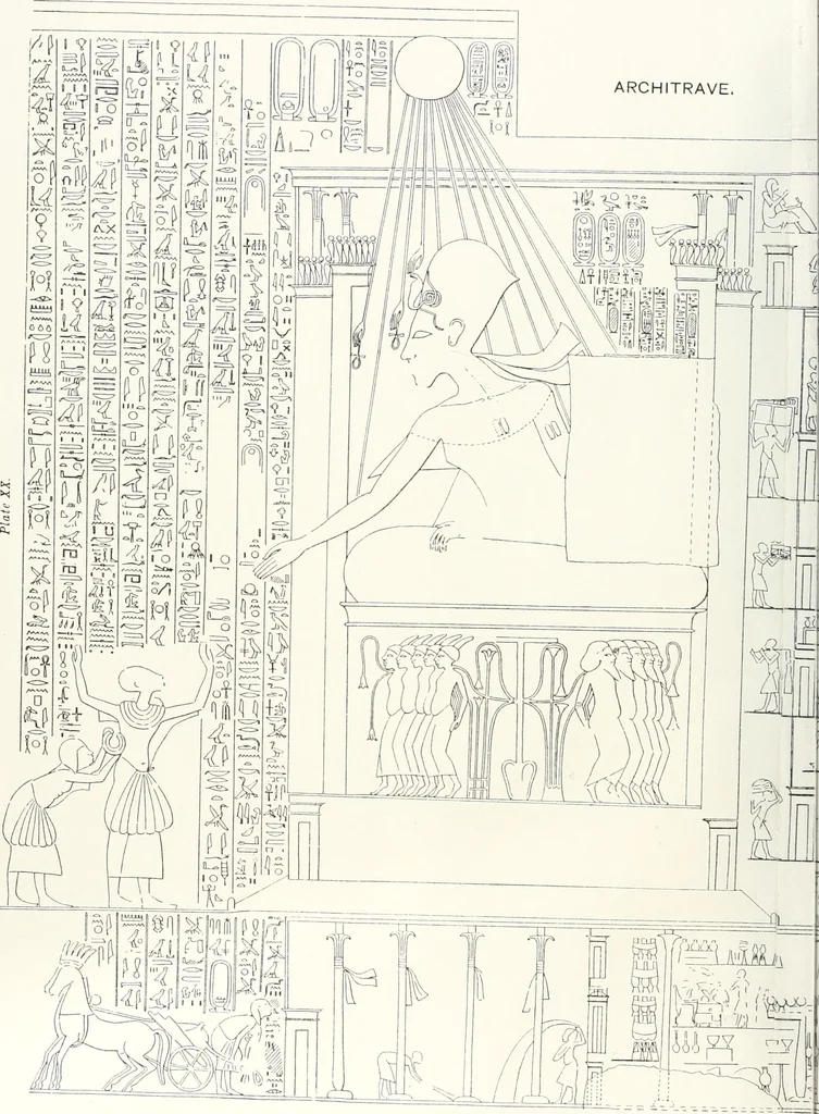 An illustration from The rock tombs of El Amarna, 1903, leaf 95