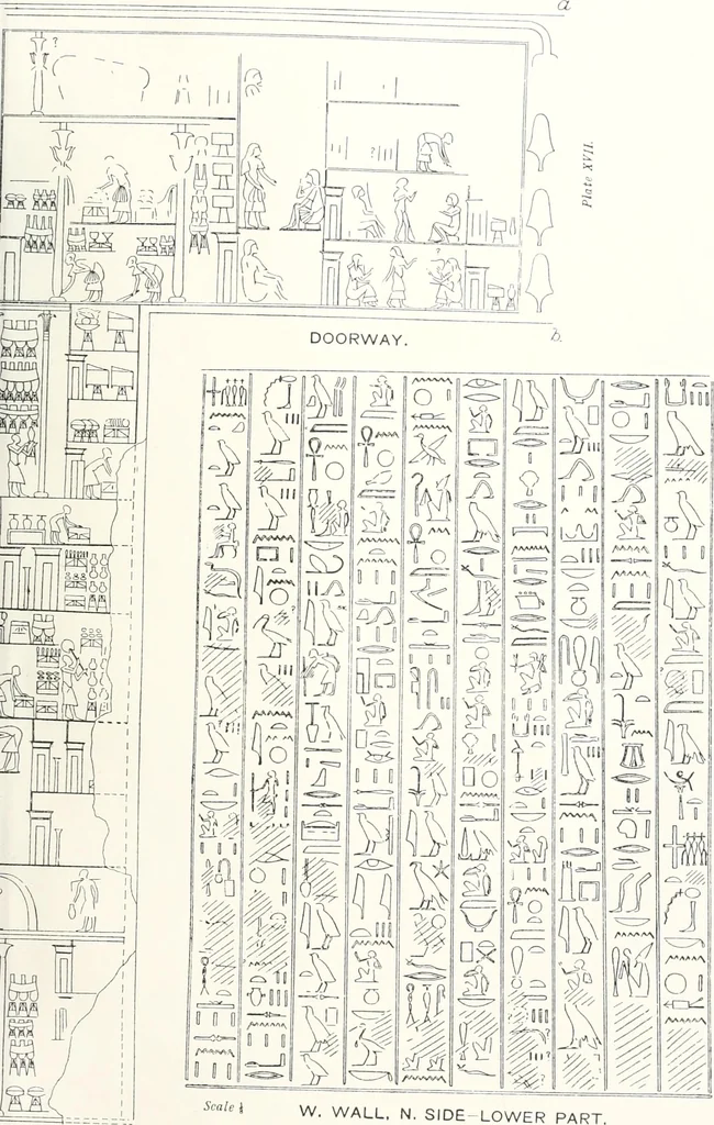 An illustration from The rock tombs of El Amarna, 1903, leaf 96
