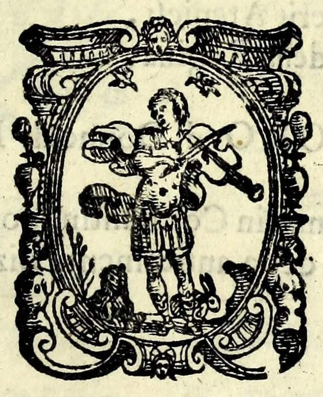 An illustration from Rodopeia : tragedia, 1582, leaf 9