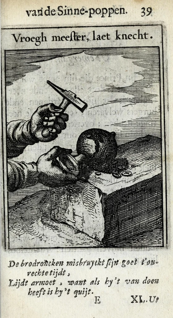 An illustration from Roemer Visschers Zinne-poppen : alle verciert met rÿmen en sommighe met proze, 1669, leaf 105