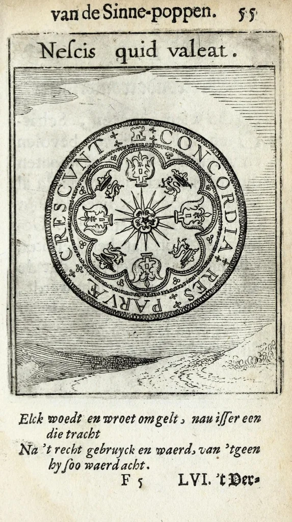 An illustration from Roemer Visschers Zinne-poppen : alle verciert met rÿmen en sommighe met proze, 1669, leaf 137