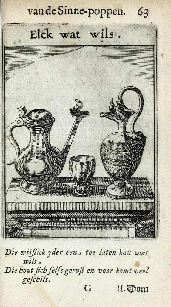 An illustration from Roemer Visschers Zinne-poppen : alle verciert met rÿmen en sommighe met proze, 1669, leaf 153