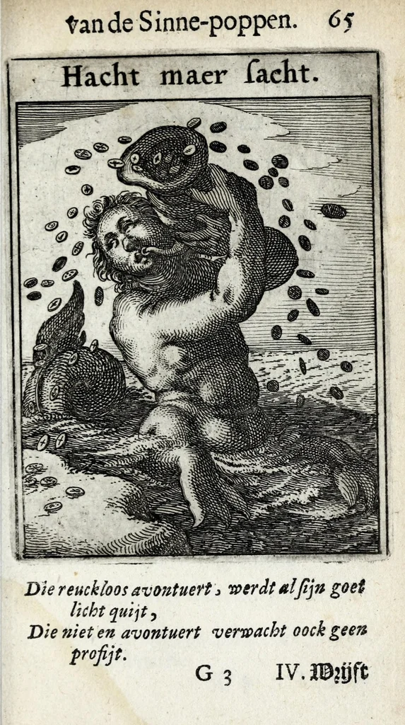 An illustration from Roemer Visschers Zinne-poppen : alle verciert met rÿmen en sommighe met proze, 1669, leaf 157
