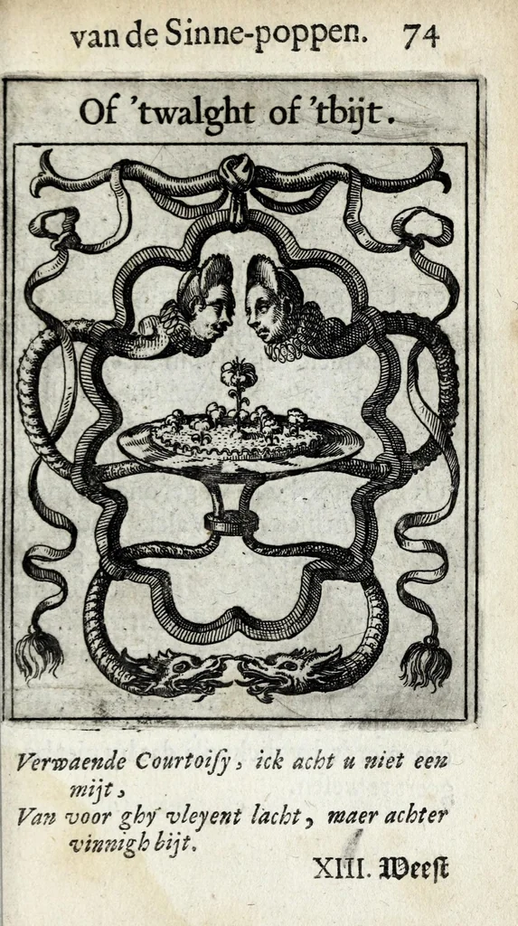 An illustration from Roemer Visschers Zinne-poppen : alle verciert met rÿmen en sommighe met proze, 1669, leaf 175