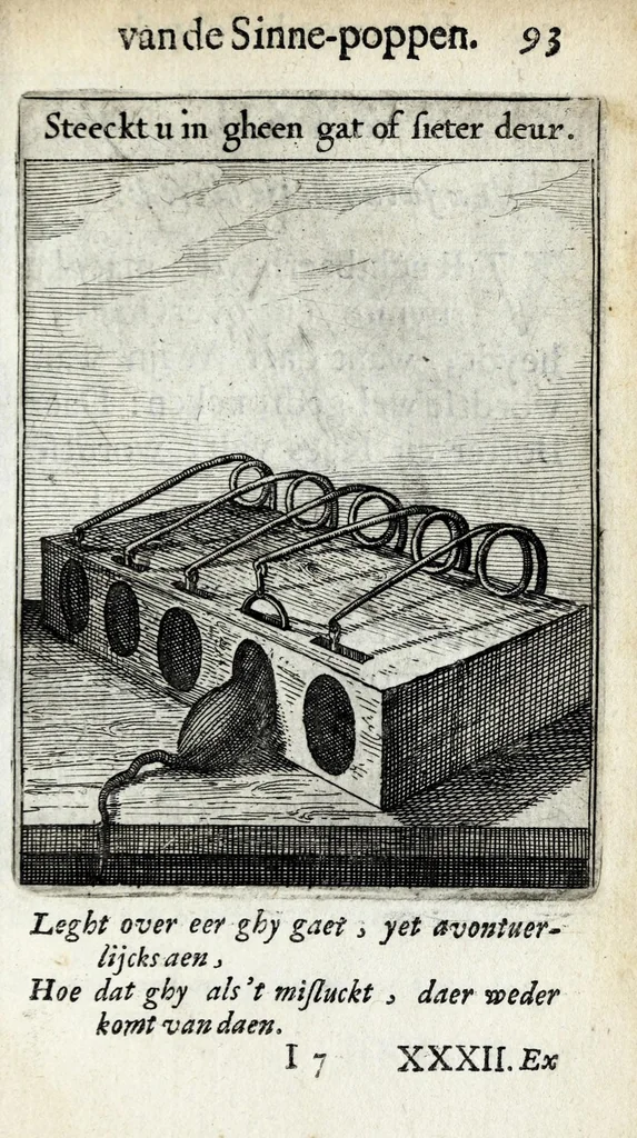 An illustration from Roemer Visschers Zinne-poppen : alle verciert met rÿmen en sommighe met proze, 1669, leaf 213