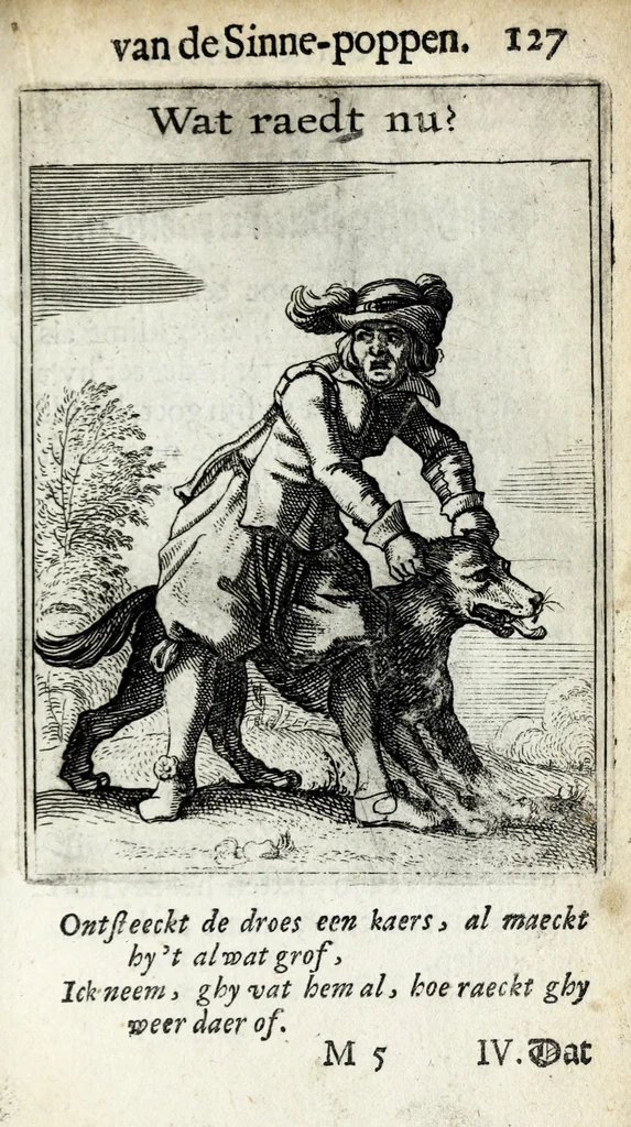 An illustration from Roemer Visschers Zinne-poppen : alle verciert met rÿmen en sommighe met proze, 1669, leaf 285
