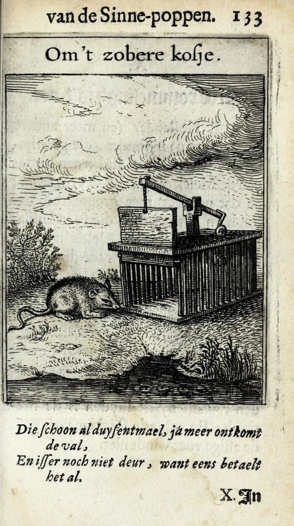 An illustration from Roemer Visschers Zinne-poppen : alle verciert met rÿmen en sommighe met proze, 1669, leaf 297