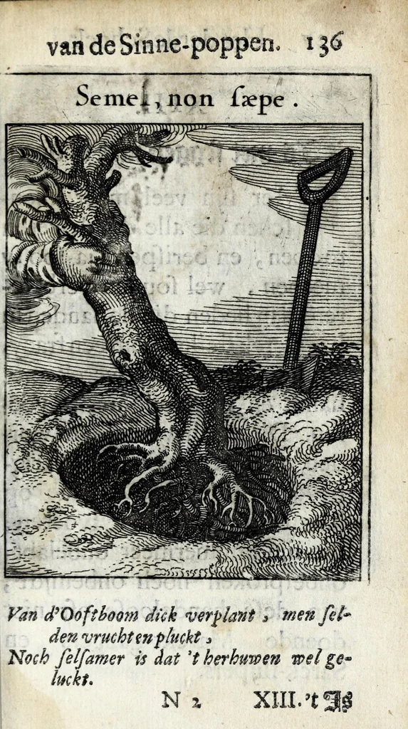 An illustration from Roemer Visschers Zinne-poppen : alle verciert met rÿmen en sommighe met proze, 1669, leaf 303