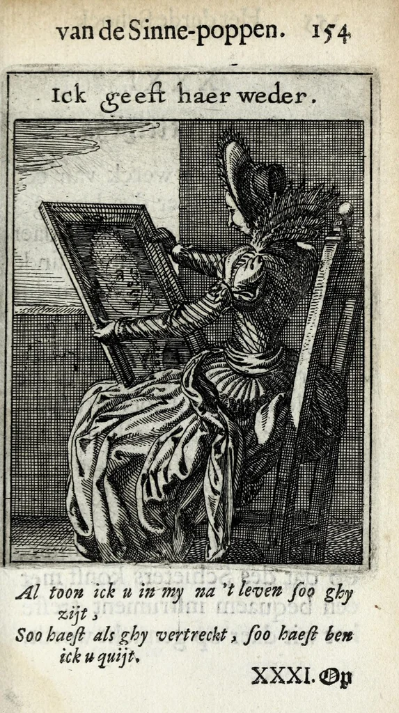 An illustration from Roemer Visschers Zinne-poppen : alle verciert met rÿmen en sommighe met proze, 1669, leaf 339