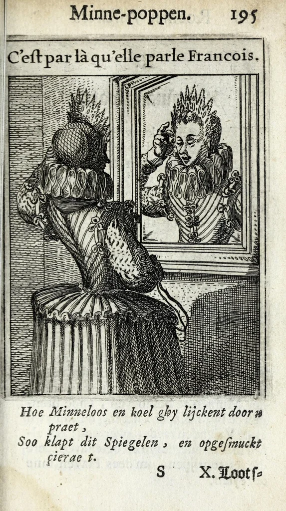 An illustration from Roemer Visschers Zinne-poppen : alle verciert met rÿmen en sommighe met proze, 1669, leaf 421