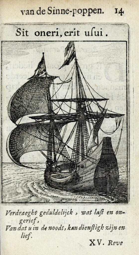 An illustration from Roemer Visschers Zinne-poppen : alle verciert met rÿmen en sommighe met proze, 1669, leaf 55