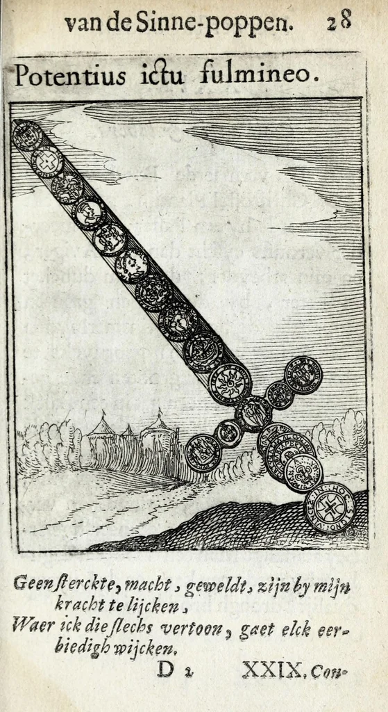 An illustration from Roemer Visschers Zinne-poppen : alle verciert met rÿmen en sommighe met proze, 1669, leaf 83
