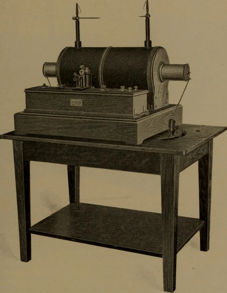 An illustration from "Roentgen" induction coils and other X-ray apparatus, 1903, leaf 12
