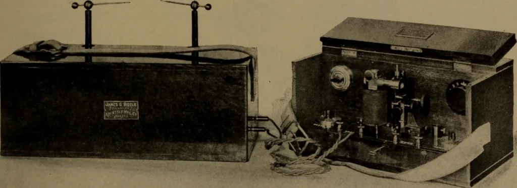 An illustration from "Roentgen" induction coils and other X-ray apparatus, 1903, leaf 14