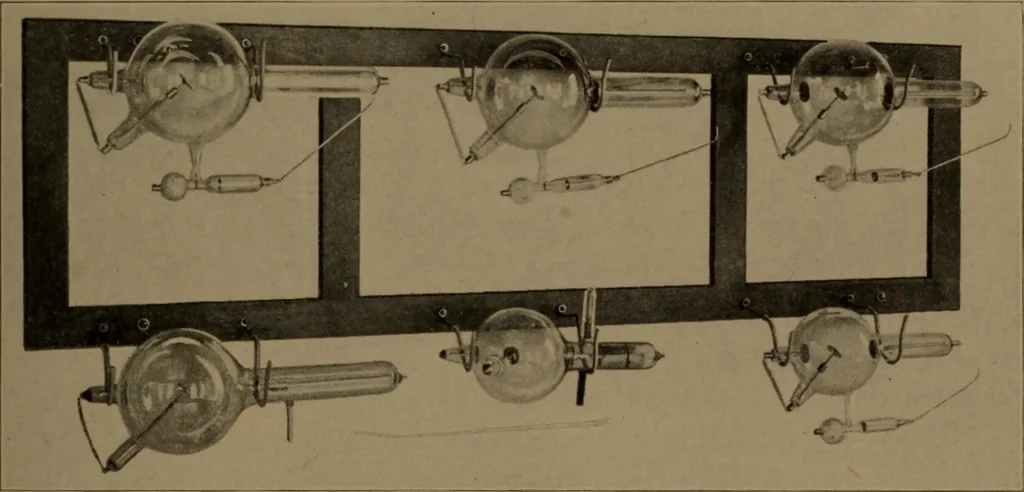 An illustration from "Roentgen" induction coils and other X-ray apparatus, 1903, leaf 32
