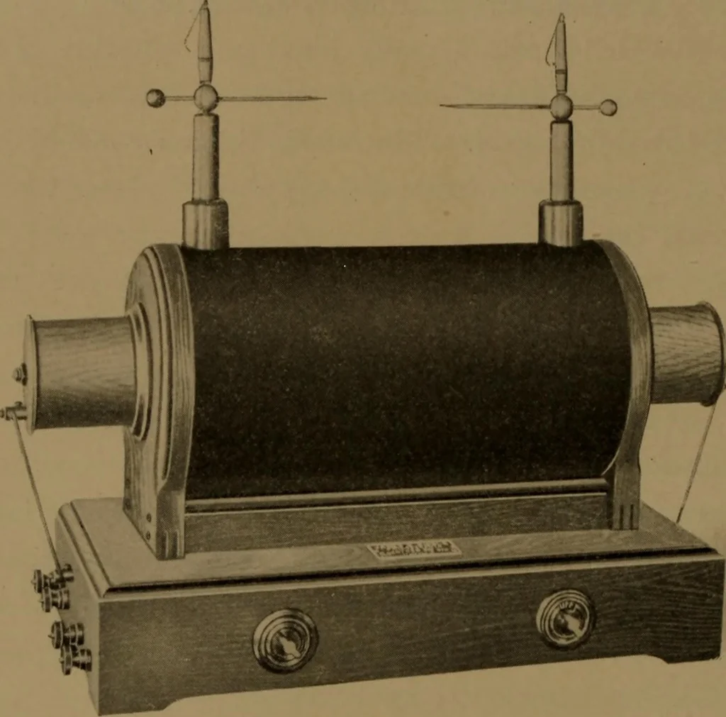 An illustration from "Roentgen" induction coils and other X-ray apparatus, 1903, leaf 9