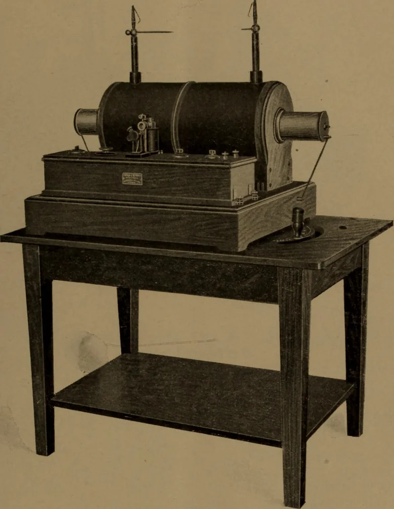 An illustration from "Roentgen" induction coils and other X-ray apparatus, 1904, leaf 16