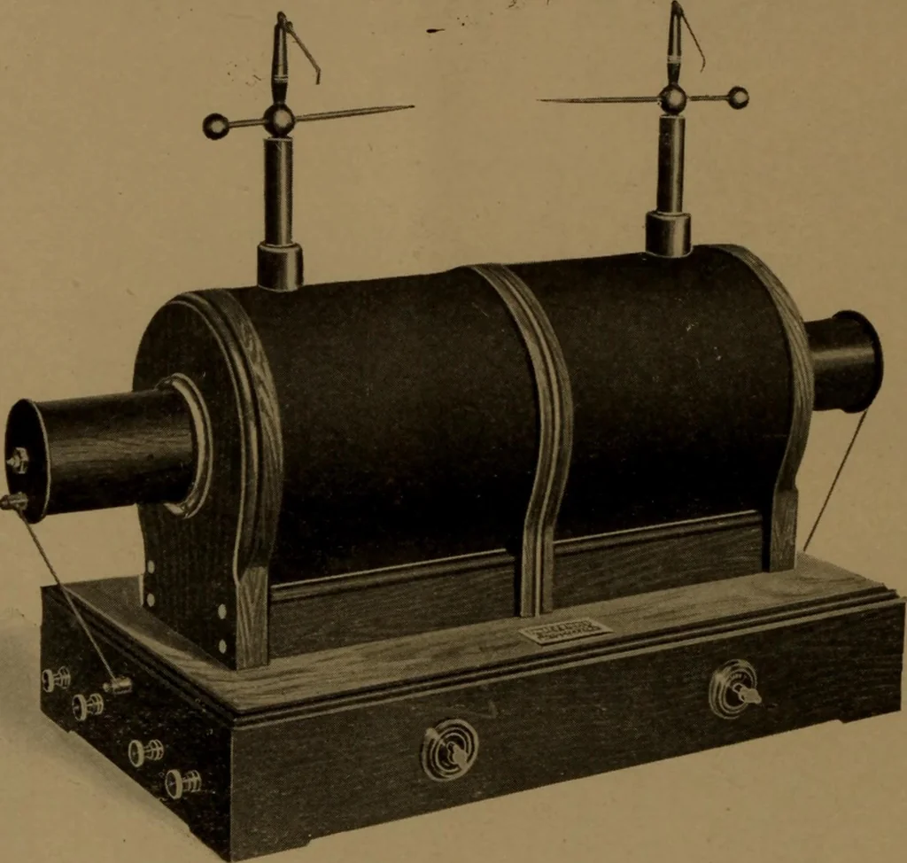 An illustration from "Roentgen" induction coils and other X-ray apparatus, 1904, leaf 17