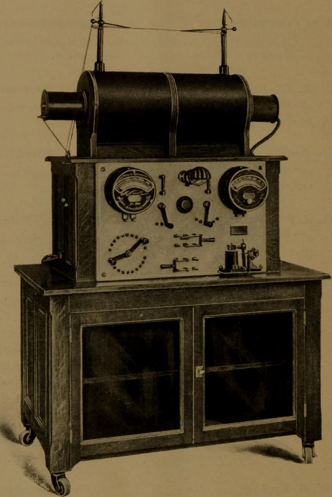 An illustration from "Roentgen" induction coils and other X-ray apparatus, 1904, leaf 55