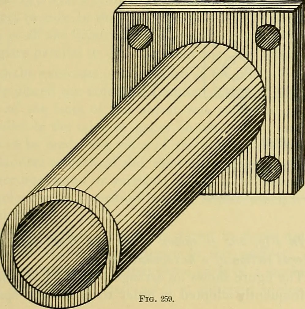 An illustration from Rogers' drawing and design; an educational treatise relating to linear drawing; machine design; working drawings; transmission methods; steam, electrical and metal working machines and parts; lathes; boiler and parts; instruments and their use; tables, etc, 1913, leaf 130