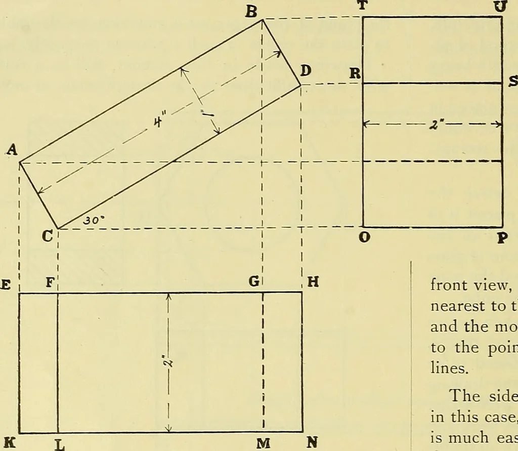 An illustration from Rogers' drawing and design; an educational treatise relating to linear drawing; machine design; working drawings; transmission methods; steam, electrical and metal working machines and parts; lathes; boiler and parts; instruments and their use; tables, etc, 1913, leaf 133