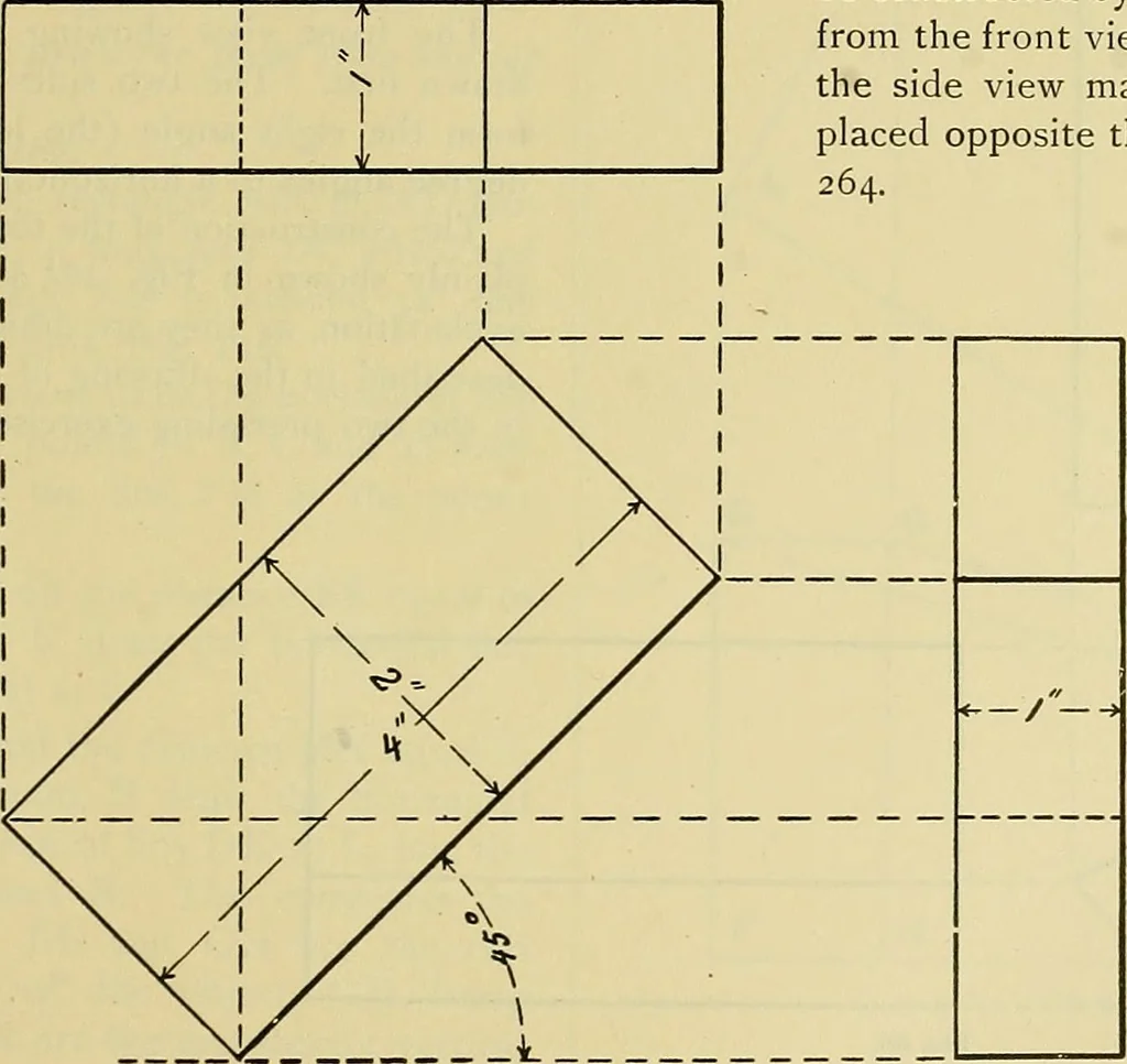 An illustration from Rogers' drawing and design; an educational treatise relating to linear drawing; machine design; working drawings; transmission methods; steam, electrical and metal working machines and parts; lathes; boiler and parts; instruments and their use; tables, etc, 1913, leaf 134