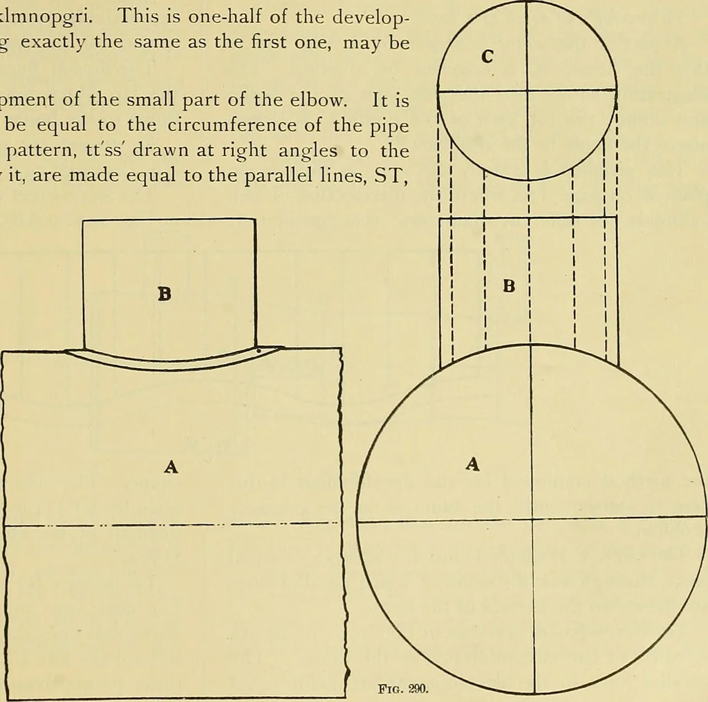 An illustration from Rogers' drawing and design; an educational treatise relating to linear drawing; machine design; working drawings; transmission methods; steam, electrical and metal working machines and parts; lathes; boiler and parts; instruments and their use; tables, etc, 1913, leaf 160