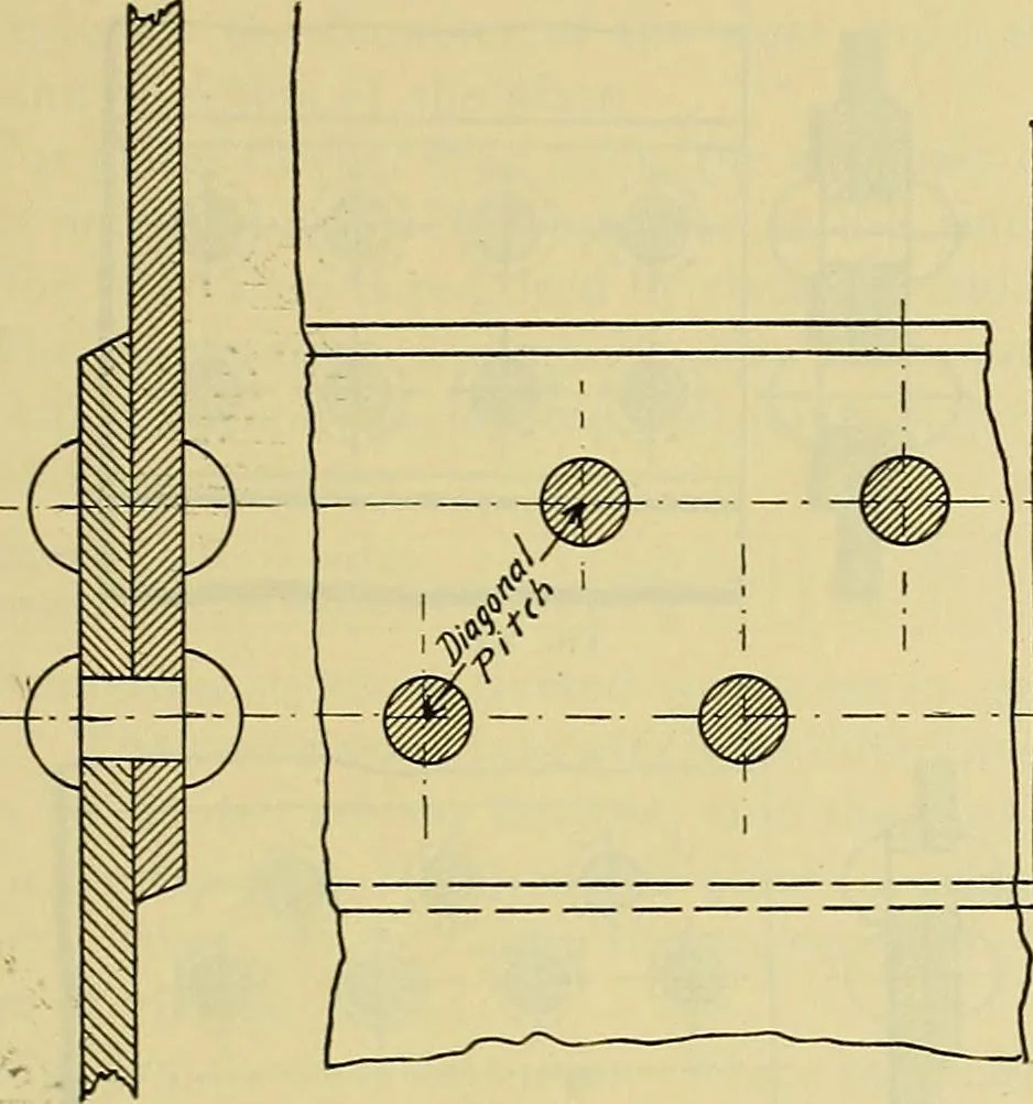 An illustration from Rogers' drawing and design; an educational treatise relating to linear drawing; machine design; working drawings; transmission methods; steam, electrical and metal working machines and parts; lathes; boiler and parts; instruments and their use; tables, etc, 1913, leaf 224