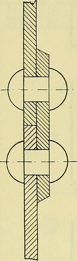 An illustration from Rogers' drawing and design; an educational treatise relating to linear drawing; machine design; working drawings; transmission methods; steam, electrical and metal working machines and parts; lathes; boiler and parts; instruments and their use; tables, etc, 1913, leaf 225