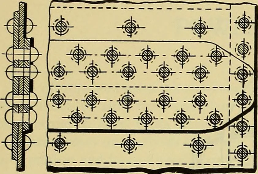 An illustration from Rogers' drawing and design; an educational treatise relating to linear drawing; machine design; working drawings; transmission methods; steam, electrical and metal working machines and parts; lathes; boiler and parts; instruments and their use; tables, etc, 1913, leaf 228