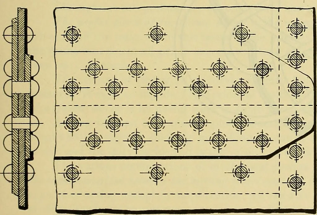 An illustration from Rogers' drawing and design; an educational treatise relating to linear drawing; machine design; working drawings; transmission methods; steam, electrical and metal working machines and parts; lathes; boiler and parts; instruments and their use; tables, etc, 1913, leaf 228