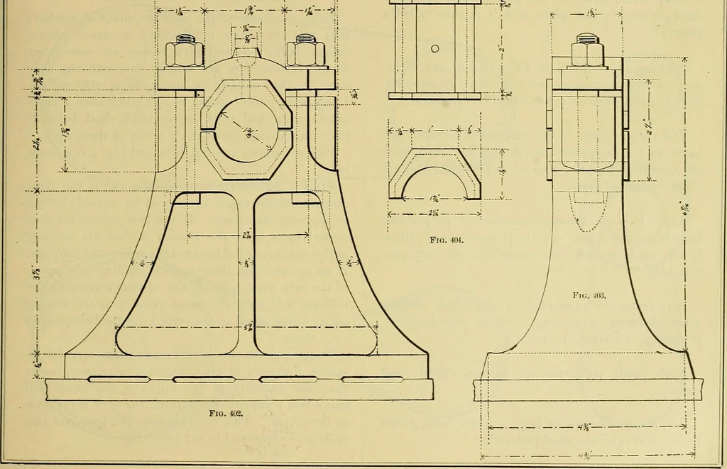 An illustration from Rogers' drawing and design; an educational treatise relating to linear drawing; machine design; working drawings; transmission methods; steam, electrical and metal working machines and parts; lathes; boiler and parts; instruments and their use; tables, etc, 1913, leaf 240