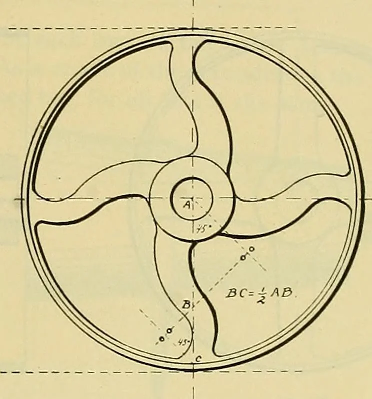 An illustration from Rogers' drawing and design; an educational treatise relating to linear drawing; machine design; working drawings; transmission methods; steam, electrical and metal working machines and parts; lathes; boiler and parts; instruments and their use; tables, etc, 1913, leaf 248