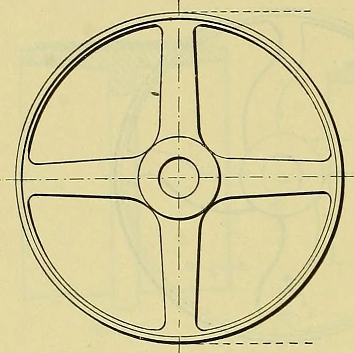 An illustration from Rogers' drawing and design; an educational treatise relating to linear drawing; machine design; working drawings; transmission methods; steam, electrical and metal working machines and parts; lathes; boiler and parts; instruments and their use; tables, etc, 1913, leaf 249